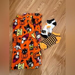 Hello Kitty Halloween PJ bottoms and socks set NEW